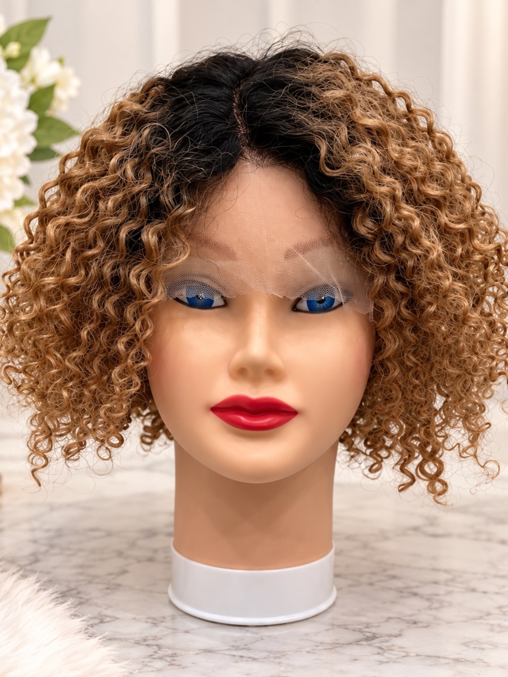 HD Lace Front Ombre kinky Curly Wig
